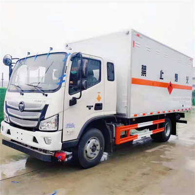 福田歐馬可國六排半危貨車 額載5噸防爆車 4米8貨箱危險品運輸車